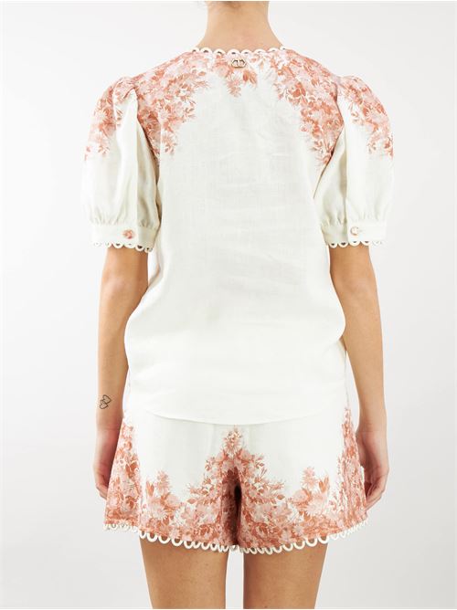 Blusa in lino con stampa a fiori Twinset TWIN SET | Blusa | TT240211683